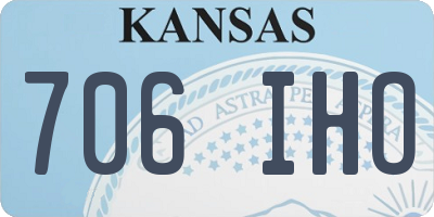 KS license plate 706IHO