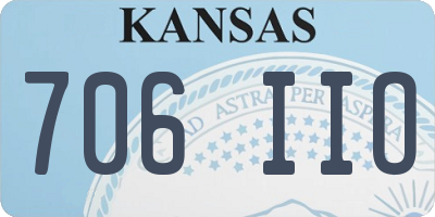 KS license plate 706IIO