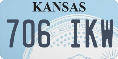 KS license plate 706IKW