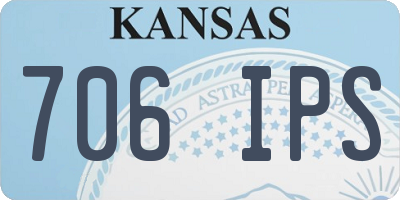 KS license plate 706IPS