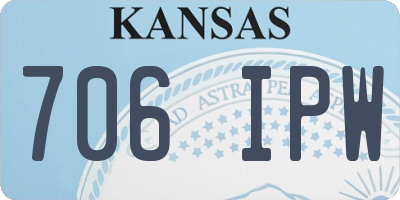 KS license plate 706IPW