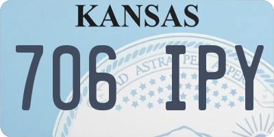 KS license plate 706IPY