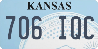 KS license plate 706IQC