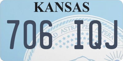 KS license plate 706IQJ