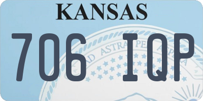 KS license plate 706IQP