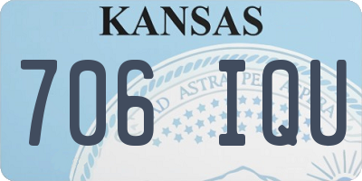 KS license plate 706IQU