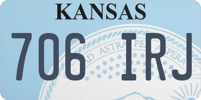 KS license plate 706IRJ