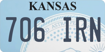 KS license plate 706IRN