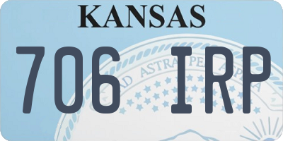 KS license plate 706IRP