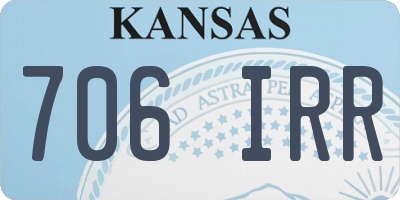 KS license plate 706IRR