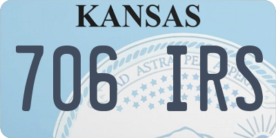 KS license plate 706IRS