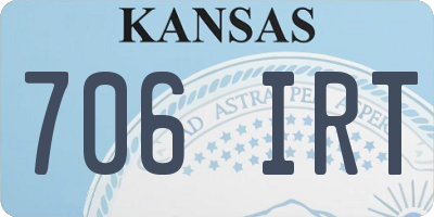 KS license plate 706IRT