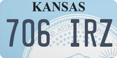 KS license plate 706IRZ