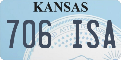 KS license plate 706ISA