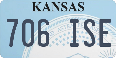 KS license plate 706ISE