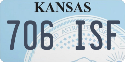 KS license plate 706ISF