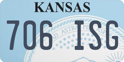 KS license plate 706ISG
