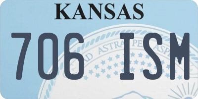 KS license plate 706ISM