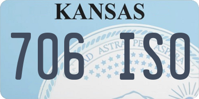 KS license plate 706ISO