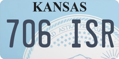 KS license plate 706ISR