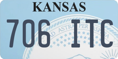 KS license plate 706ITC