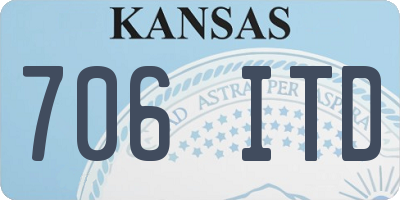 KS license plate 706ITD