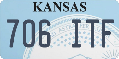 KS license plate 706ITF