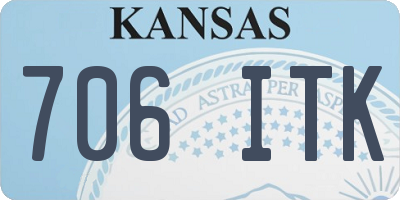 KS license plate 706ITK