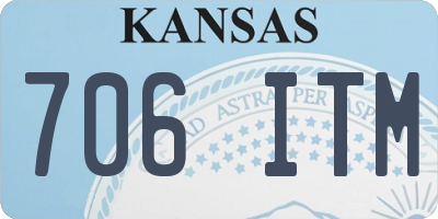KS license plate 706ITM