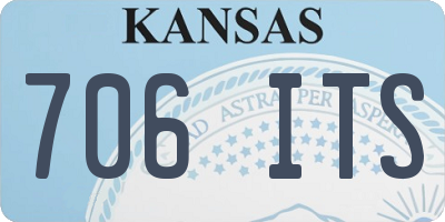 KS license plate 706ITS
