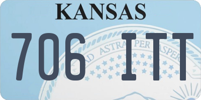 KS license plate 706ITT