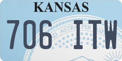 KS license plate 706ITW