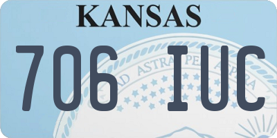 KS license plate 706IUC