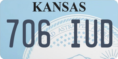 KS license plate 706IUD