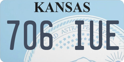 KS license plate 706IUE