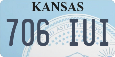 KS license plate 706IUI