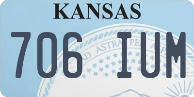 KS license plate 706IUM