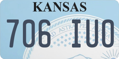 KS license plate 706IUO