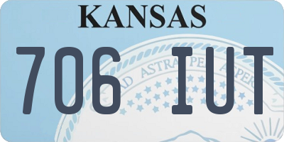KS license plate 706IUT
