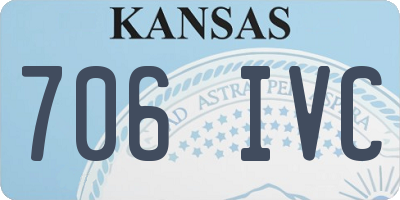 KS license plate 706IVC