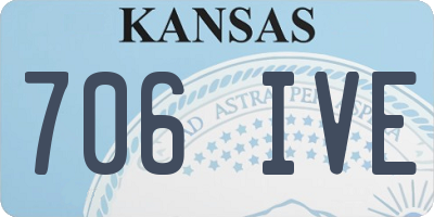 KS license plate 706IVE