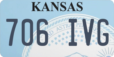 KS license plate 706IVG