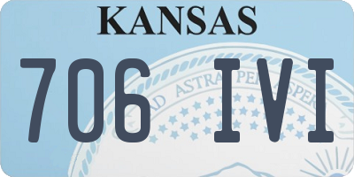 KS license plate 706IVI