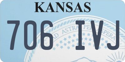 KS license plate 706IVJ