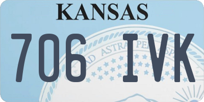 KS license plate 706IVK
