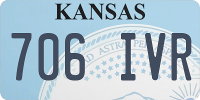 KS license plate 706IVR