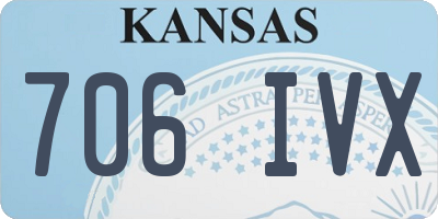 KS license plate 706IVX