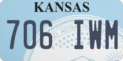 KS license plate 706IWM