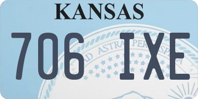 KS license plate 706IXE
