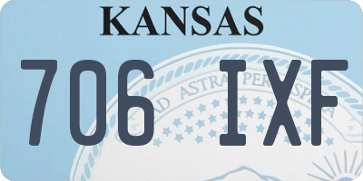 KS license plate 706IXF